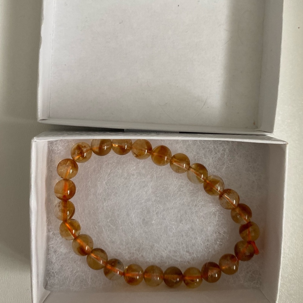 Citrine Quartz Beaded Bracelet